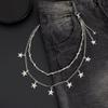 Trendy Hip Hop Double Layer Jeans Pants Chain Men Women Creative Star Pendant Bag Waist Chain Steampunk Jewelry Gift