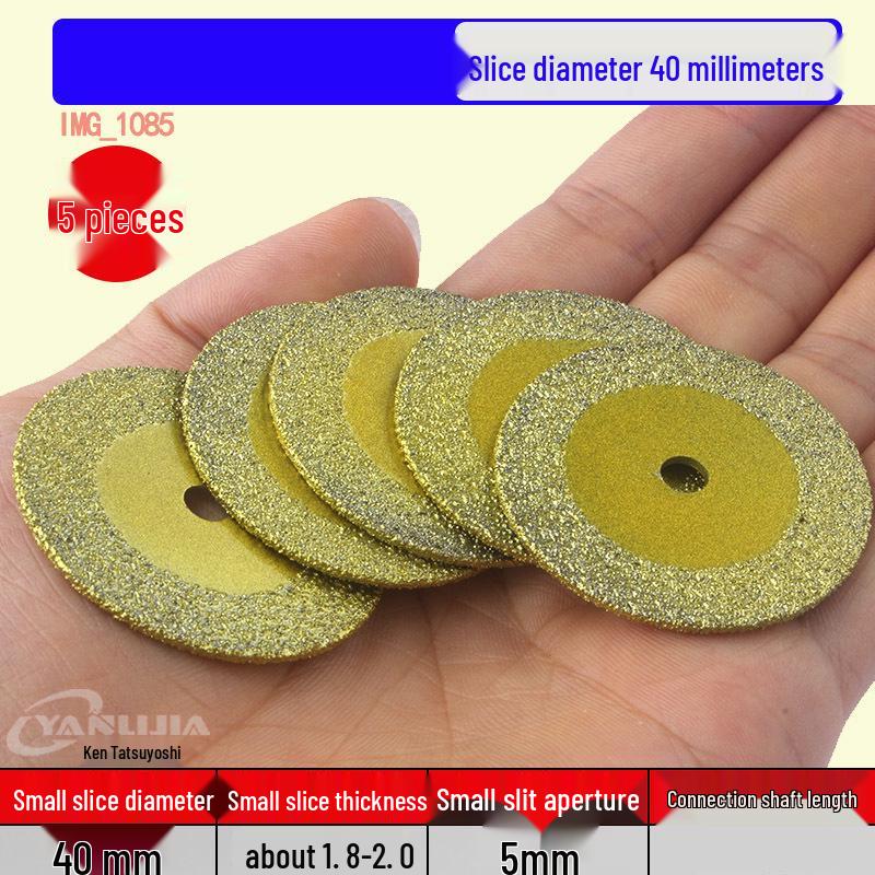 Diamond Cutting & Grinding Disc Set for Electric Drills: Small Saw Blade for Tile, Grout, Stone, and Carving.