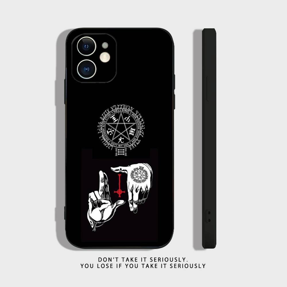 Anime Alucard Hellsing Phone Case For iPhone 16,15,14,13,12,11,Pro,X,XS,Max,XR,Plus,Mini Soft Silicone Black Shockproof