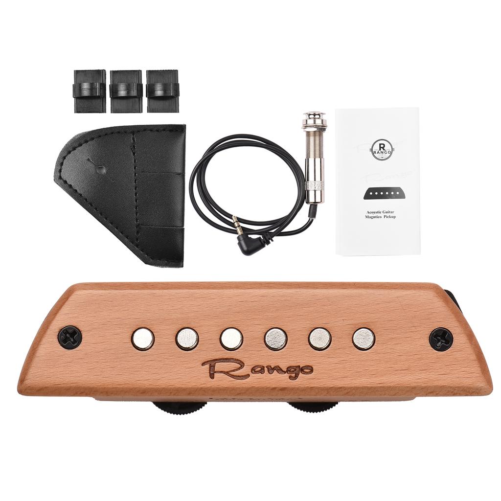Rango RG-S3 Acoustic Guitar Magnetic Pickup Beech Wood Passive Magnetic Soundhole Pickup No