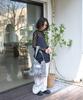The Green Lab Leopard Print In-Pocket Shoulder Bag [Ash Grey]