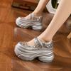 Thick-soled Mary Jane Women's 2025 Summer New Fashion Sequins Versatile Muffin Sandals Small Inner Height-increasing Women's Shoes