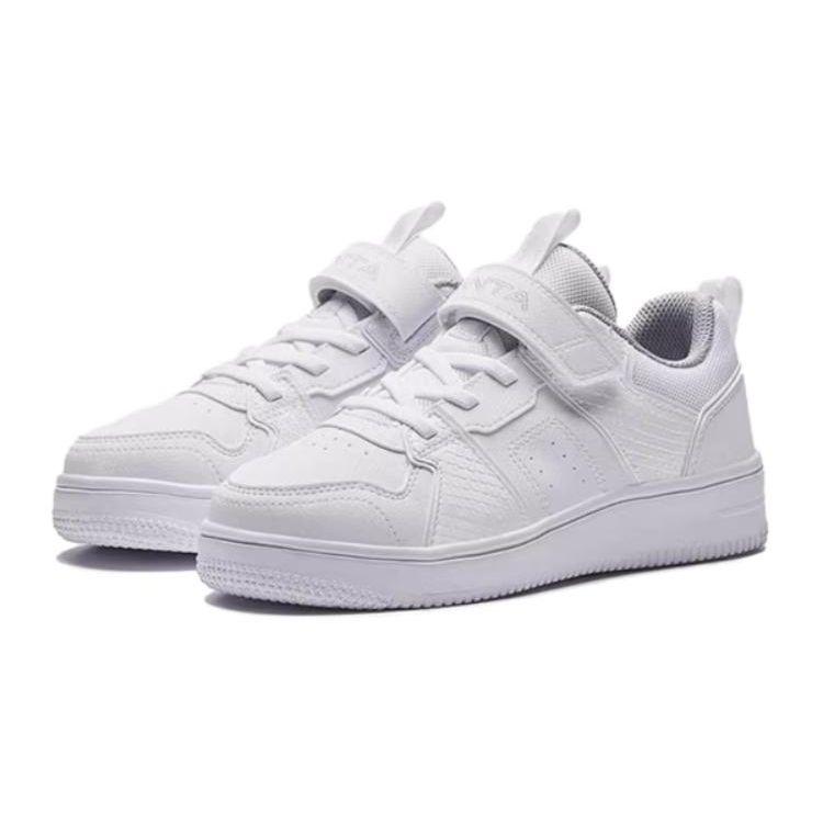 Anta Kids Shock Absorbing Wear Resistant Low Top Kids Skate Shoes Kids Skate Shoes White A312418008-4