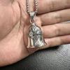 Vintage Ornament Motorcycle Bell Hanger Charm Riding Bell Necklace for Men Motorcycle Accessories Jewelry  Lucky Ornament