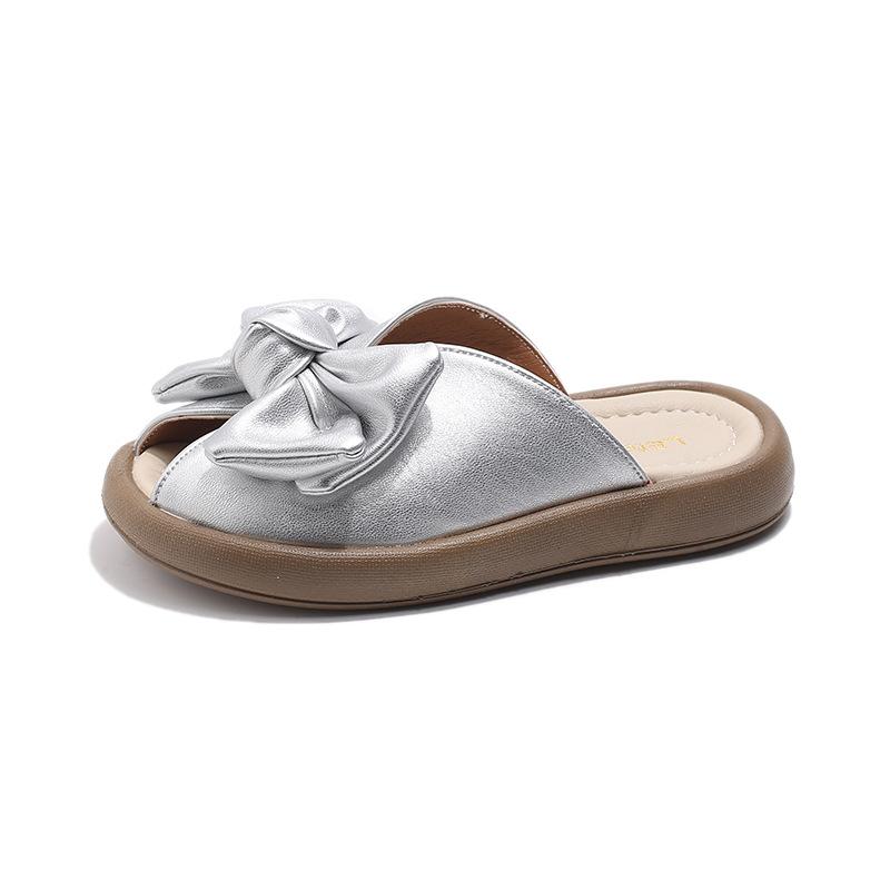 2026Novas Chinelos de Verão para Interior e Exterior para Meninas Sapatos Casuais da Moda Sandálias de Laço para Praia para Crianças