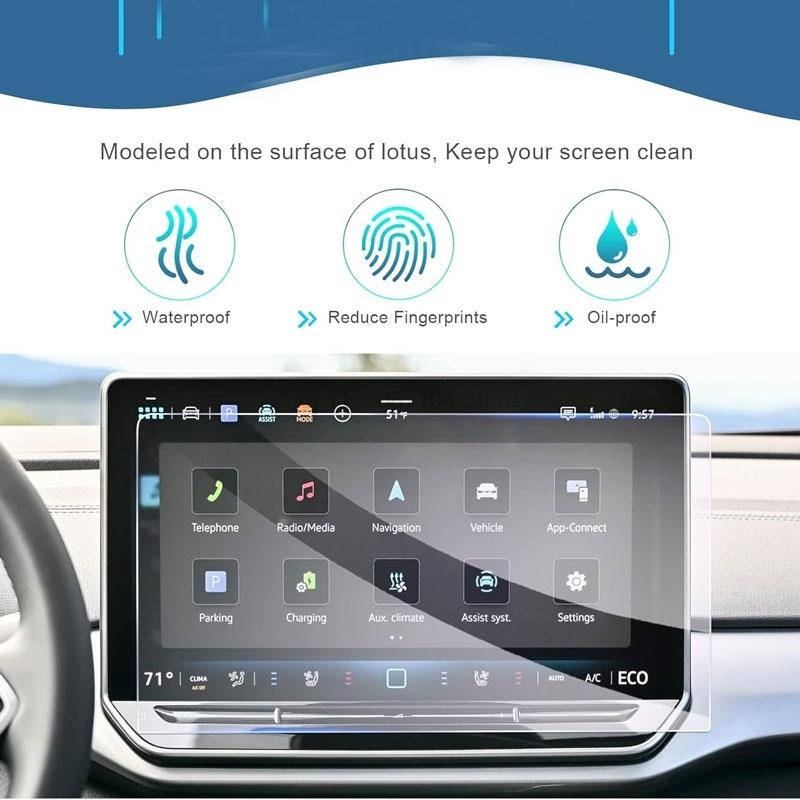 Tempered glass screen protector for Volkswagen VW Tiguan 3 iii/R-line/Mild Hybrid Car infotainment navigation gps protector