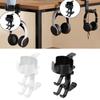 Clamp On Under Desk Headphone Holder With Concealed Storage And 360 Degree Rotating Cup Holder For Office Accessories