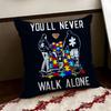 Autism Support Puzzle Cushion Cover Reversible Soft Durable Pillow Cover Home  Car MultiScene Use for Daily Comfort