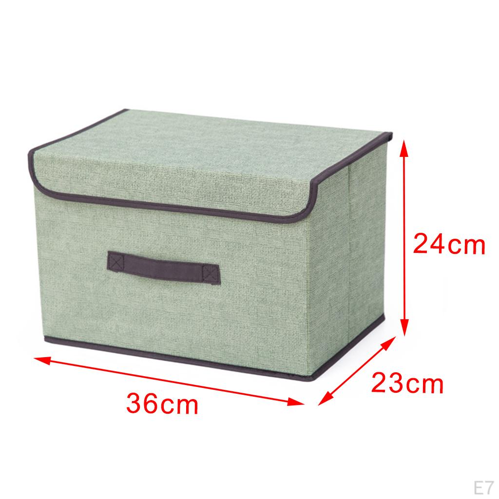 Faltbarer Aufbewahrungsbehälter mit Deckel, Stoff Dekorative Box Organizer Behälter Korb Würfel für