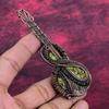 Copper Stichtite Gemstone Pendant Handmade Copper Wire Wrapped Guitar Jewelry
