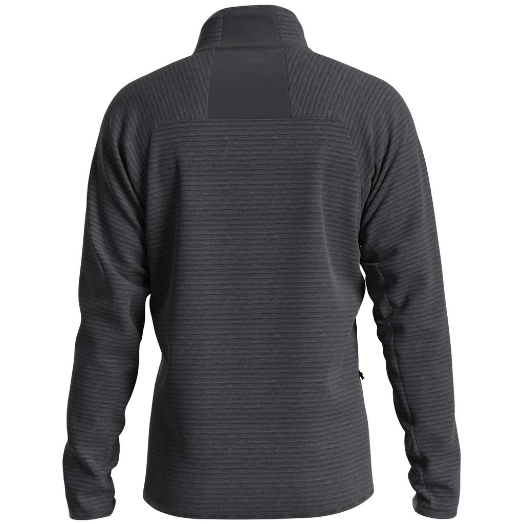 Salomon Essential Light Warm Full Zip Fleece Size Deep Black Men's Jacket, M, LC2224700,