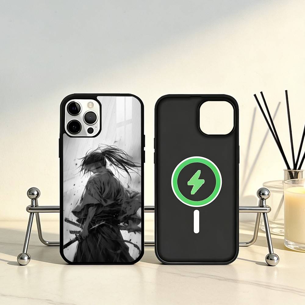 Anime R-Rurouni Kenshin Phone Case For iPhone17,16,15,14,13,12,11 Plus,Pro Max Magnetic For Magsafe Wireless Charging