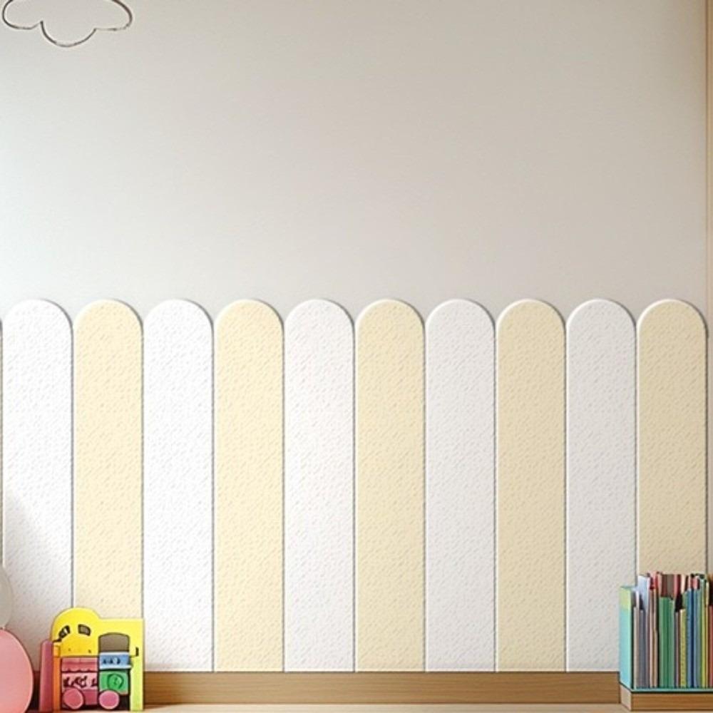 

10 pieces/set Self-adhesive Anti-collision Wall Sticker Solid Color Soft Wall Mat Kindergarten