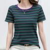 Navava Men Casual STriped Round Neck ShorT Sleeve T shirT nT2305