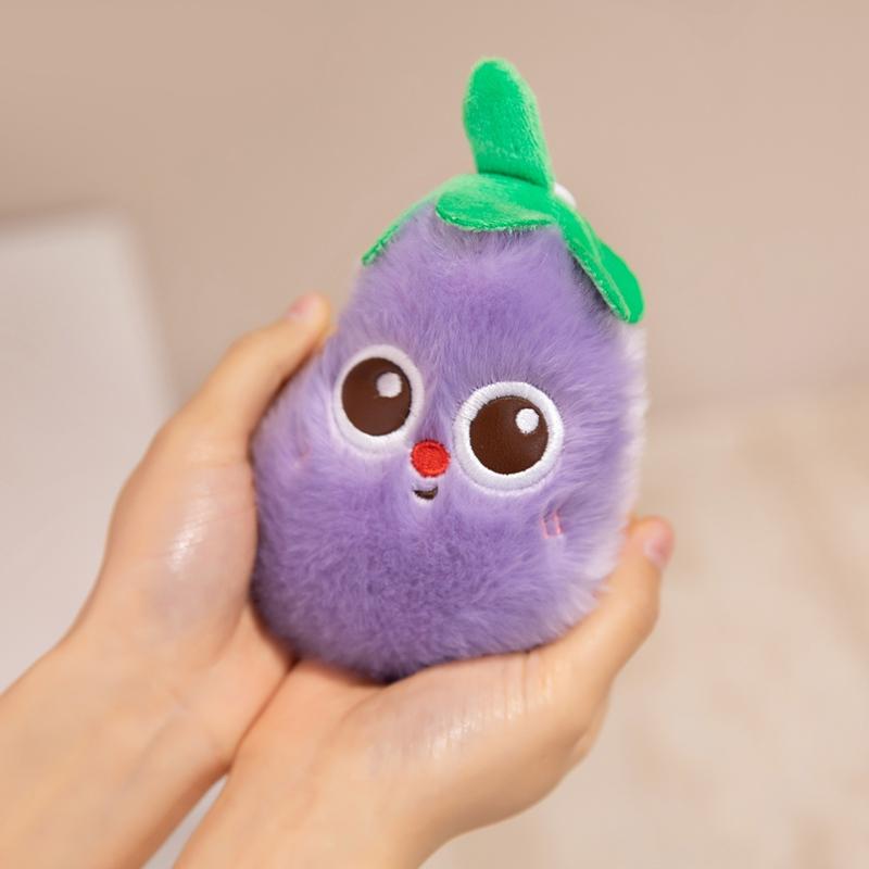 Fragrant Plush Fruit Pendant Avocado Pineapple Eggplant Carrots Chili Stuffed Doll Keychain Decor Toys Adorably Birthday Gifts