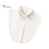 Women Fake Shirt Collar Rhinestones Faux Pearl Detachable Adjustable Embellished Tops Half Formal Event Accessory