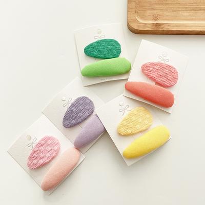 Nuove forcine per ragazze dolci coreane Barrette in tessuto tinta unita per copricapo per bambini Copricapo per ragazze Accessori per capelli per bambini