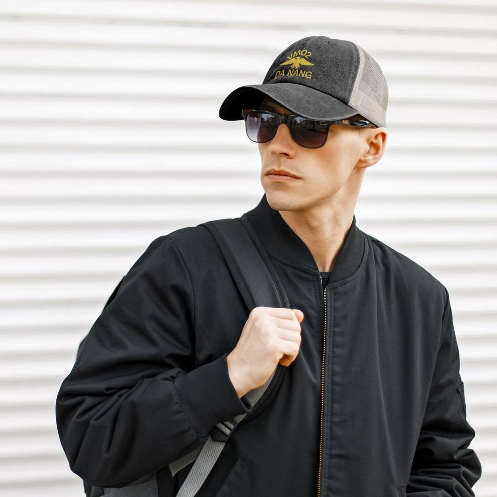 Magnum PI VM02 Da Nang Denim Baseball Cap Gold Running Hippie Breathable Trucker Hat FeUnisex Unisex Fashion Print Baseball Caps