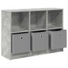 Sideboard with Drawers Concrete Grey 88.5 x 27.5 x 63.5 cm