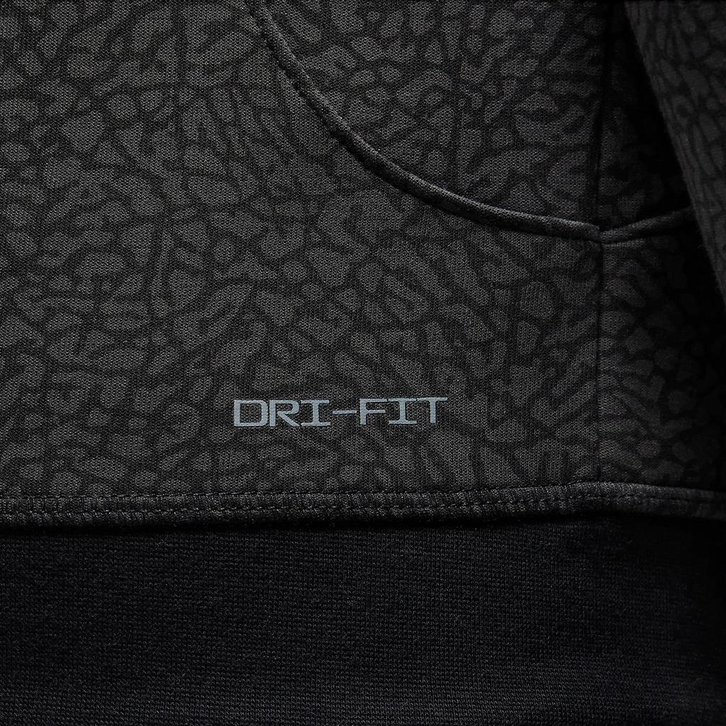 Jordan Dri-FIT Sport Full Pattern Logo Hoodie With Double Zip Design Men Sweatshirt Black FD8119-010