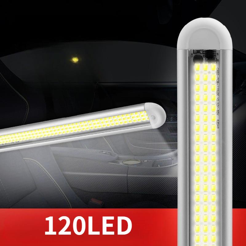 12V Cabin Light with 120 LED Beads RV/Truck/Forklift Strip Independent Switch Super Bright Energy Saving Modified Vehicle Light
