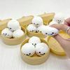 3Pcs Cartoon Expression Steamed Bun Toy Stress Relief Slow Rising Dumpling Squeeze Sensory Toy Soft Stress Ball Simulated Dough Ball Fidget Toy