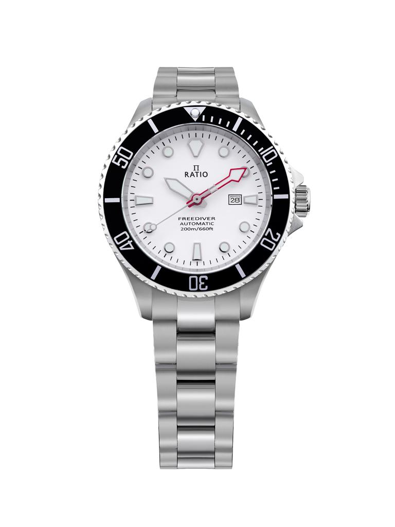 Ratio FreeDiver Sapphire Stainless Steel White Dial Automatic RTFL833 200M Women's Watch