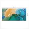 Vinyl Desk Mat with Stylish Abstract Waves Print 120X60 Cm