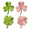 Embroidered Patch Four Leaf Clovers Iron-on Patch Self Adhesive Clovers Embroidered Appliques DIY