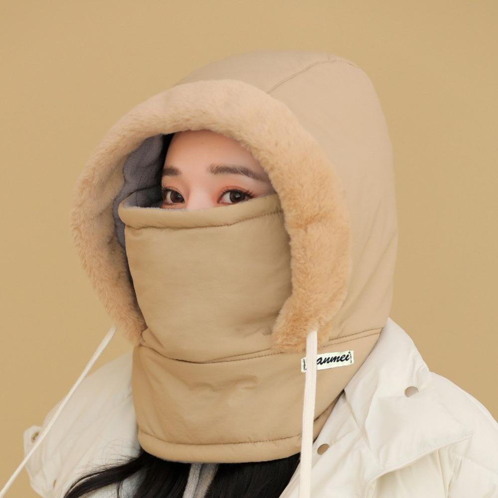 1 st Vinter Män Och Kvinnor Varm Lei Feng Hatt Fleece Förtjockad Kall Mask Halsduk Integrerad Utomhus Vindtät Cykling Väska Huvud