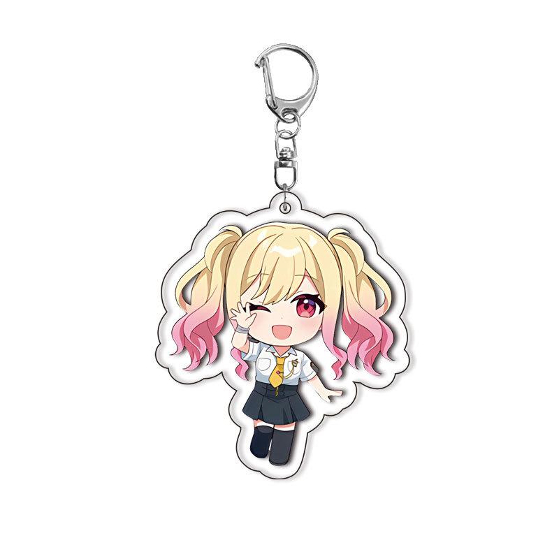 World Project Acrylic Keychain Game Related Products Girl Gift Key Rings Souvenir Cute Pendant