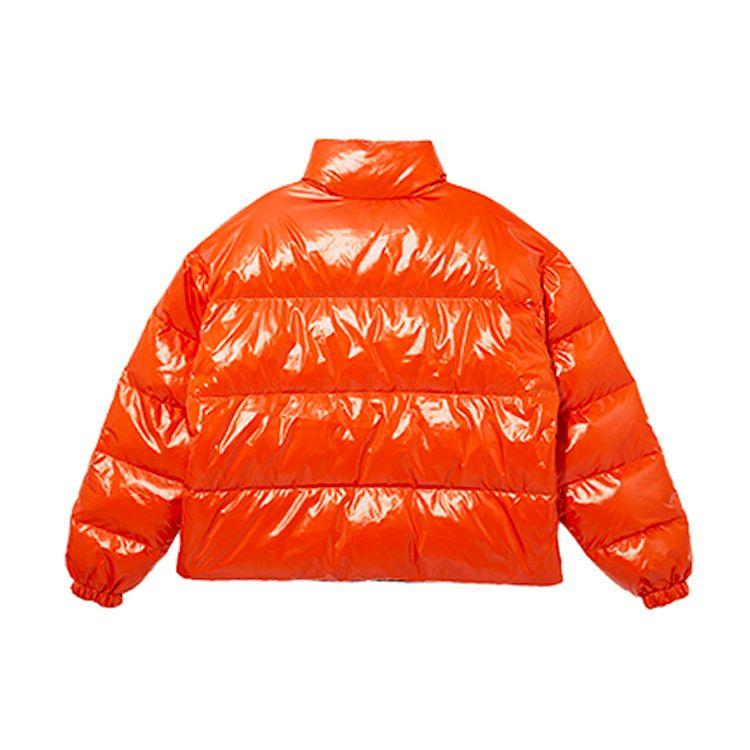 New Era Reversible Fitted Shiny Dopamine Down Jacket Women Jackets Orange 12877424