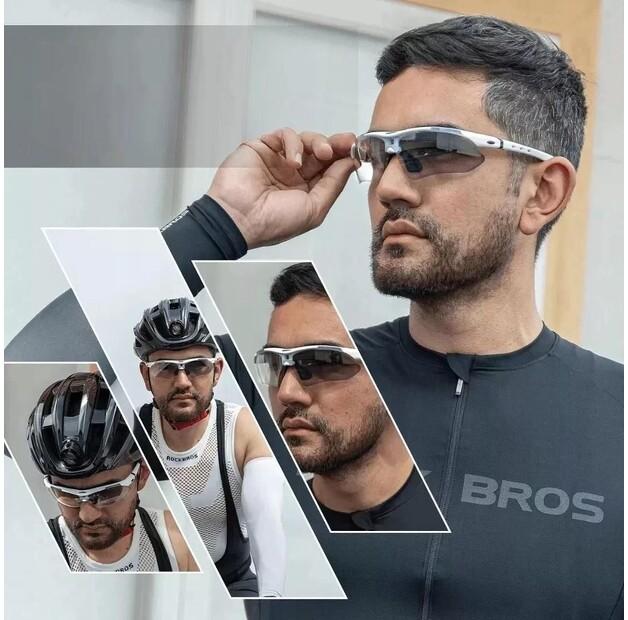 Rockbros 10002 White Polarized Cycling Glasses