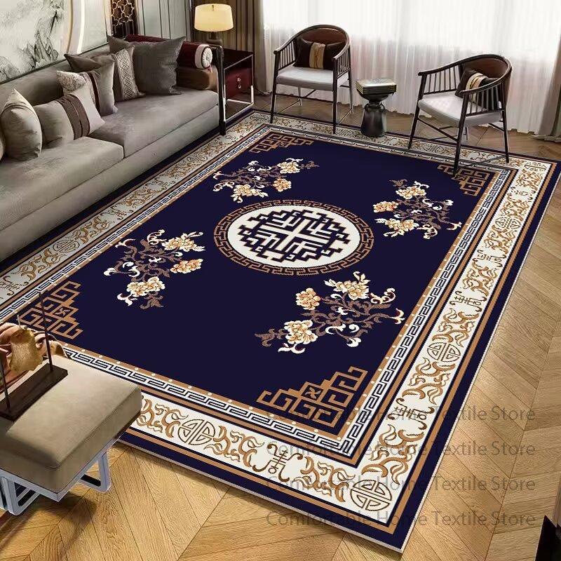 

Chinese Minimalist Classical Soft Living Room Rug Home Decoration Luxury Antiskid Carpet Large Area Washable Fluffy Floor Mats 60x90cm