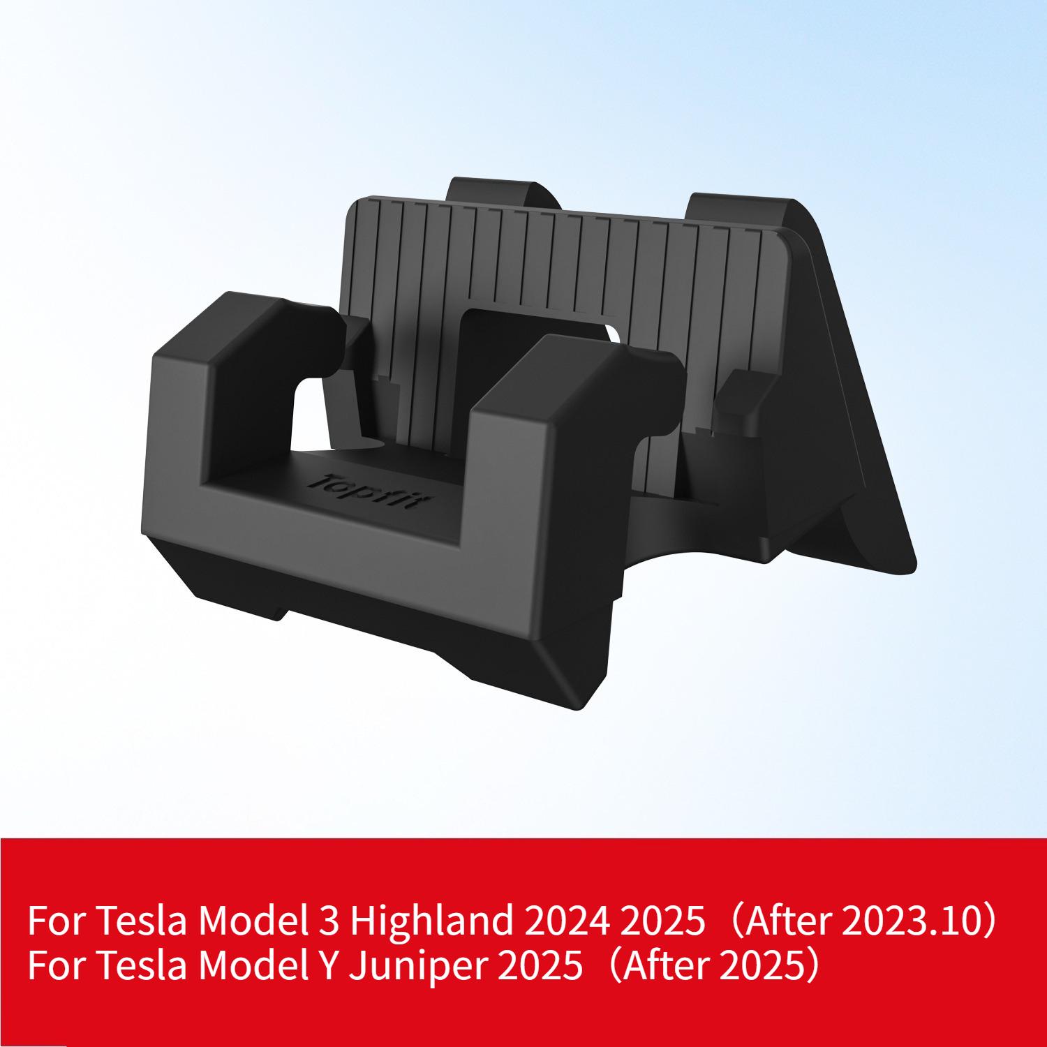 For Tesla Model Y Juniper 2025 Model 3 Highland 2024 Soft Silicone Phone Holder Dashboard Cellphone Mount Clip Car Accessories 1PCS Silicone
