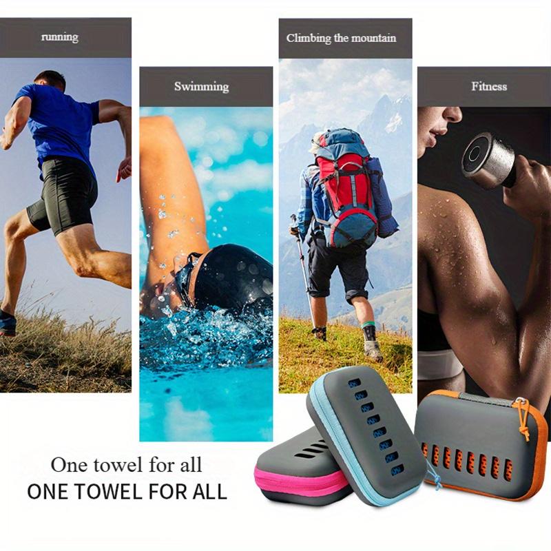 Camping Cooling Towels with EVA Case Compact & Portable Travel Ice Towel Quick Dry Towels for Sports Gym Hiking and Yoga