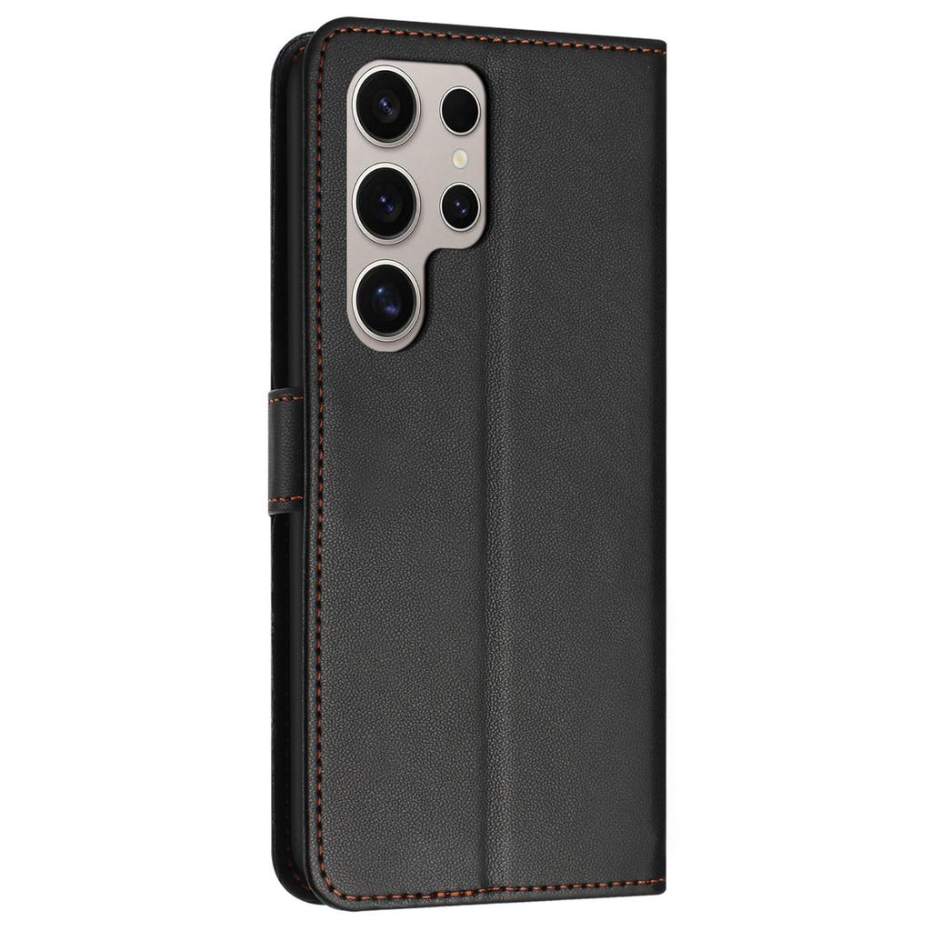 For Samsung Galaxy S24 Ultra Case Stand Leather Wallet Phone Cover with Strap