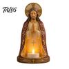 Talos Praying Figure Candlestick Decoration, Religious Candle Holder, Holder Ornaments for Home Office Living Room Table Decor