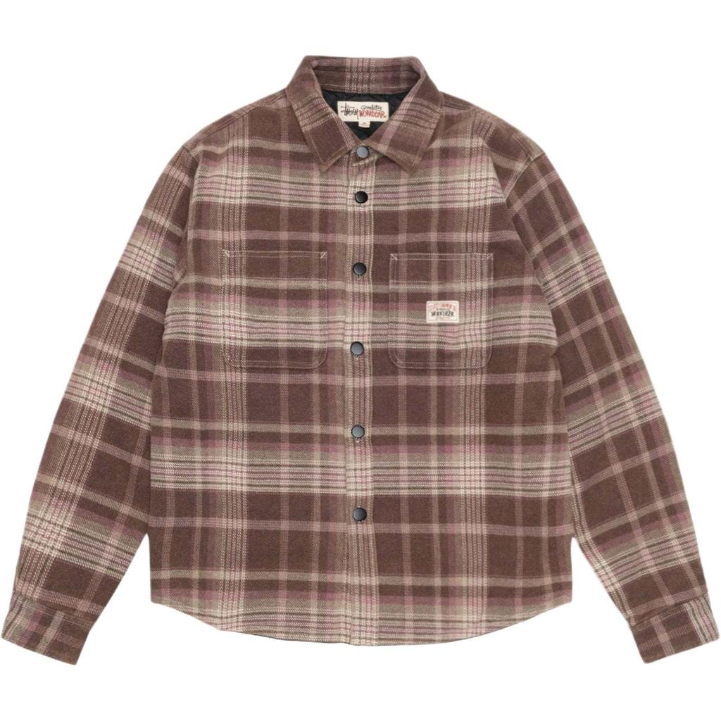 Stussy FW24 HEAVY WASHED PLAID SHIRT logo Unisex 1110339