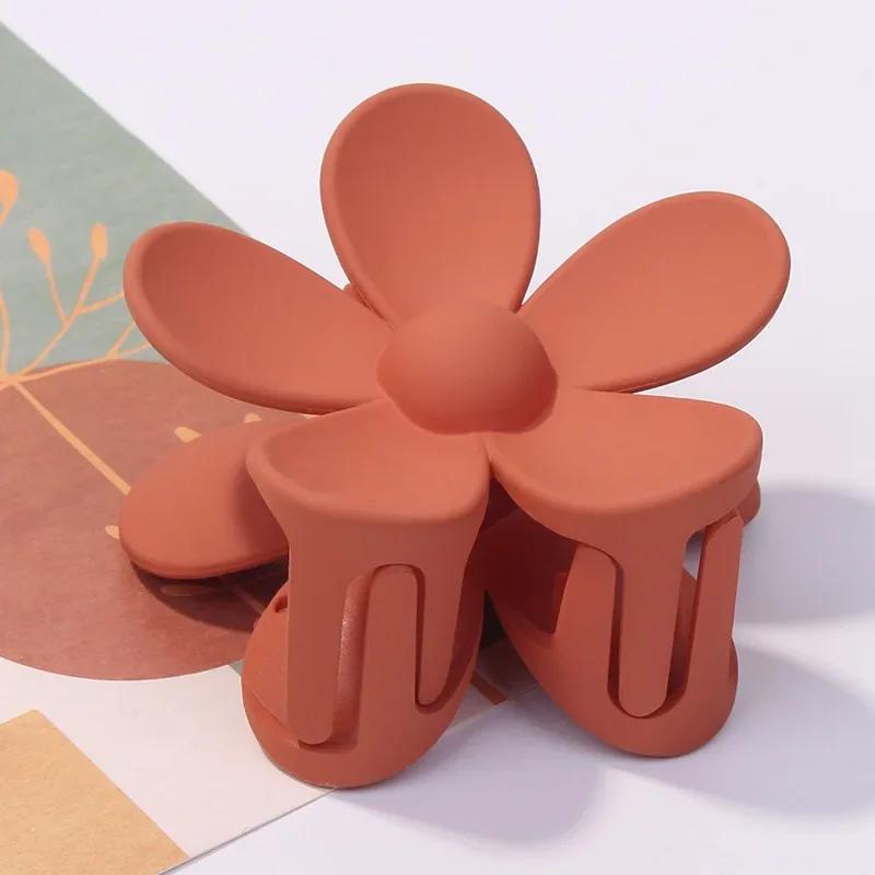 3.5cm 7cm Korea Flower Shape Hair Claw Clips Women Girls Ponytail Hairpin Barrette Headwear Accessories