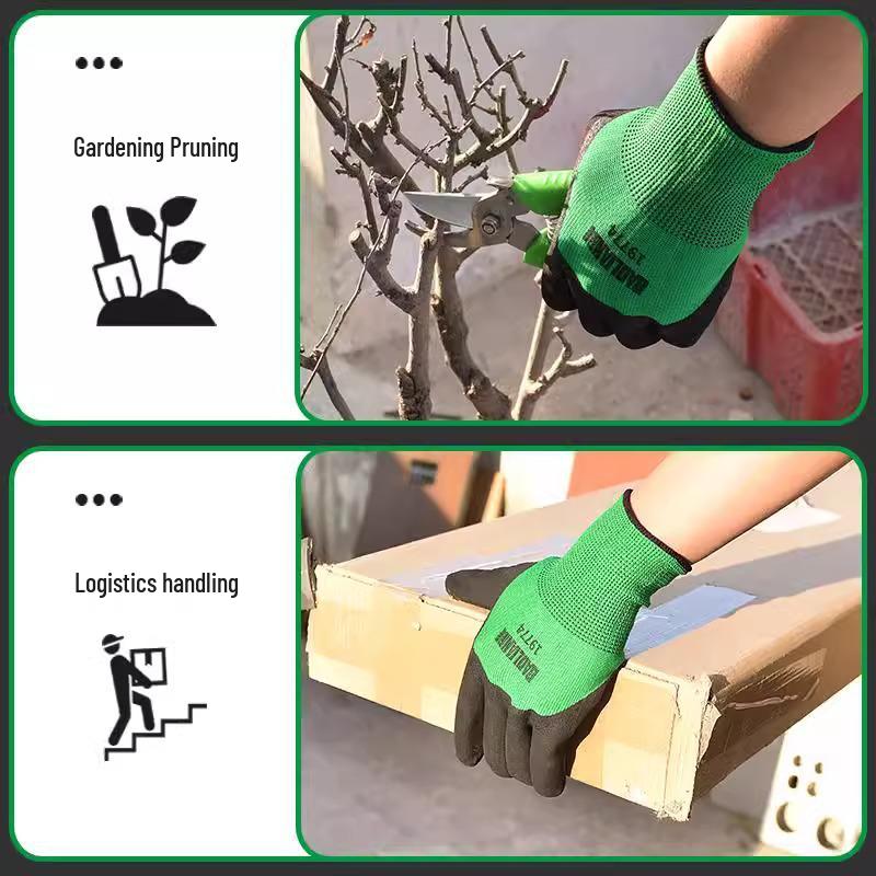 Baolian Anti-Slip Work Gloves - Durable, Wear-Resistant Rubber for Construction & Auto Repair