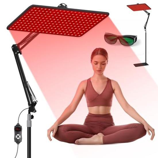 Red Light Therapy for Body and Face, Infrared Light Therapy Lamp with Stable Stand, 660nm Light, 850nm 940nm Light Therapy Device at Home
