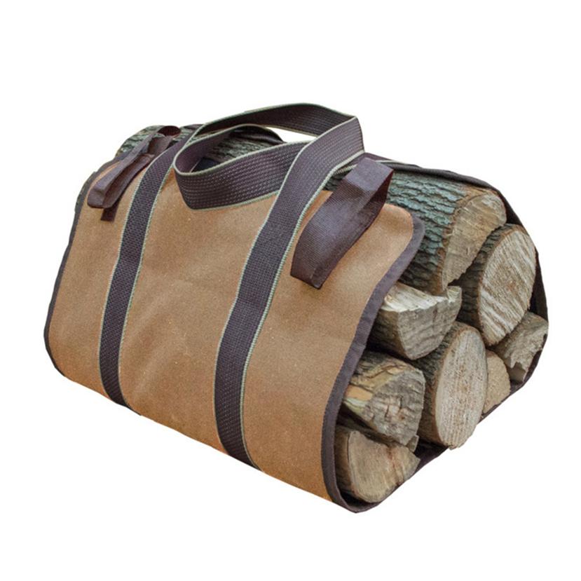 Firewoods Logs Holder Firewood Log Carrier Canvas Holder Waxed Birchwood Stand Woodpile Totes 1Pc Firewood Carrying Bag Tote Bags