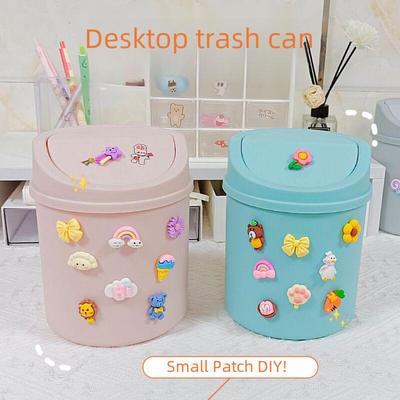 Mini poubelle de bureau avec couvercle – Bac de rangement pour bureau, dortoir, chambre et salon
