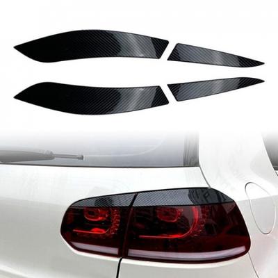 Rear Tail Light Lamp Eyelid Trim Cover For VW Golf 6 MK6 Carbon Color 2008-2013