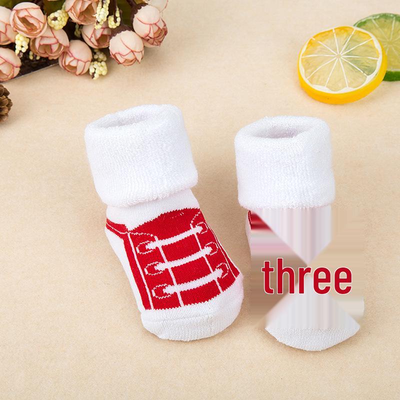 Striped Terry Socks for Kids - Pure Cotton, Boys  & Girls  Thick Warm Socks S 0-1 Years