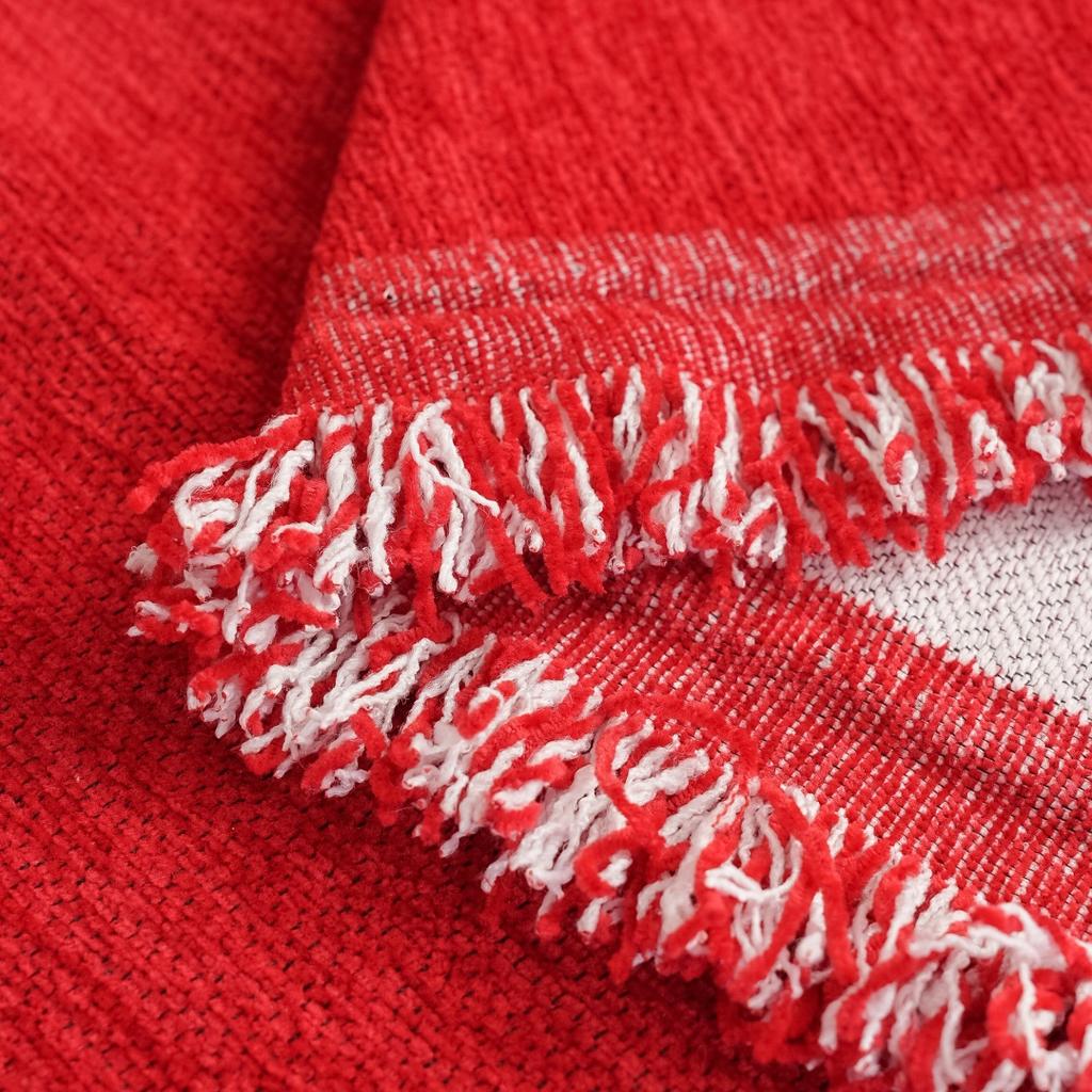 Christmas Tree Jacquard Chenille Sofa Towel with Tassels Holiday Decor for Living Room Couch Cover