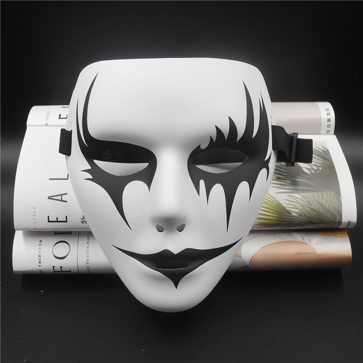 Hand-Painted Hip-Hop Masquerade Full-Face Mask for Street Dance - Unisex