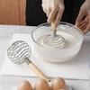 Wood Handle Spring Egg Whisk Stainless Steel Egg Mixer Cream Mixer Spiral Egg Beater Flour