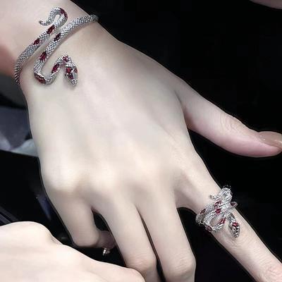 Snake Bracelet Cold Light Luxury Opening Neutral Wind Ring Men and Women Ins Cold Wind Personality Dark Bracelet
